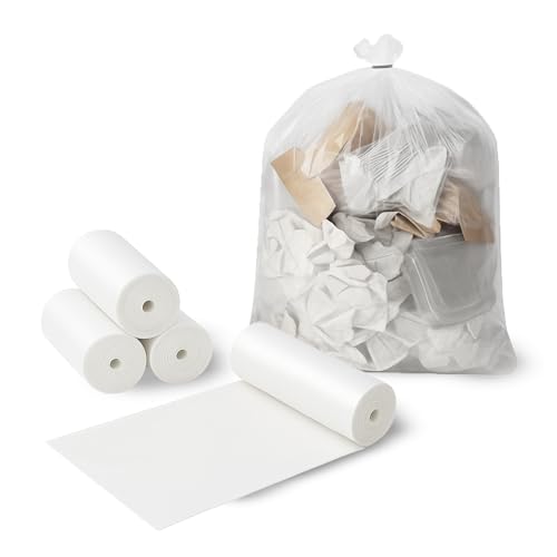 4 Gallon Clear Trash Bags - 200 Count Lightweight Wastebasket Liners