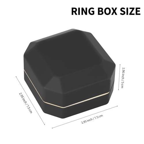 LED Velvet Jewelry Storage Box for Earrings & Necklaces - Black