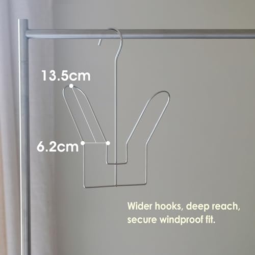 SHIMOYAMA Stainless Steel Hanging Shoe Drying Rack - 2 Pack Stackable