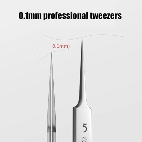 Jizlan 3-Piece Professional Blackhead Removal Tweezer Set Stainless Steel