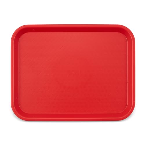Carlisle 14x18 Fast Food Cafeteria Tray - Durable Red Plastic