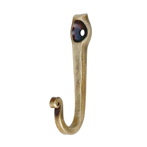 Living Ideas Hand Forged Iron Wall Hook - Rustic Farmhouse Coat & Towel Rack