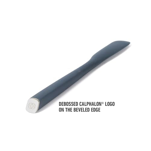 Calphalon Navy Blue Silicone Jar Scraper - 9-Inch Heat-Resistant Spatula