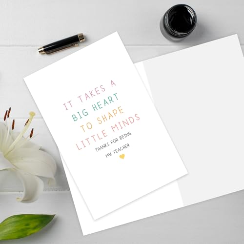 Funny Teacher Appreciation Card Gift with Envelope | 5x7 Inch