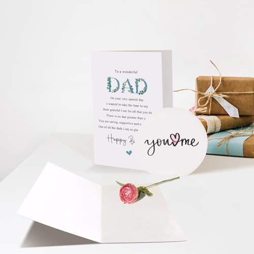 Thoughtful Birthday Card for Dad with Poem from Daughter or Son
