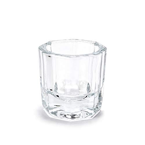 Rolabling Clear Glass Nail Dappen Dish for Acrylic Powder and Monomer Liquid