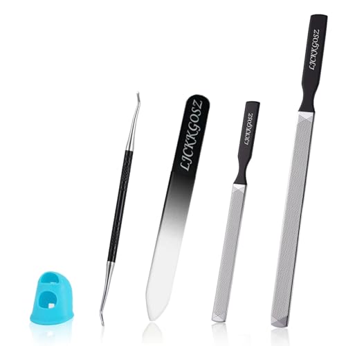 Metal Nail File and Ingrown Toenail Lifter Pedicure Tool Set