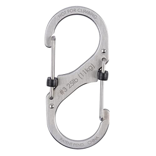 Nite Ize Stainless Steel S-Biner SlideLock Carabiner (Pack of 2)