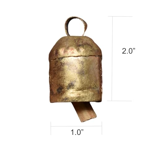 Rustic Cow Bell Set - Handmade Shabby Chic Hanging Bells for Crafts & Decor