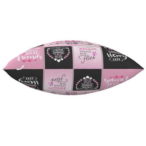 Best Sister Ever Throw Pillow Cover - 18x18 Inch Pink