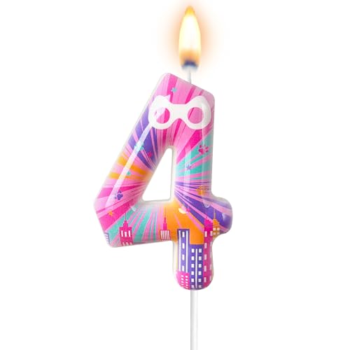Cat-Themed Number Candles Set 0-9 for Birthday Parties