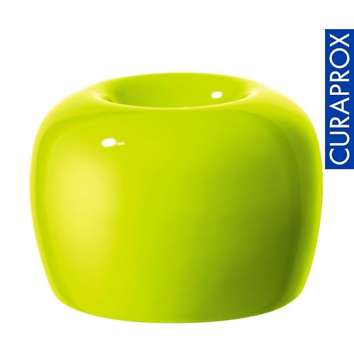 Curaprox Ceramic Toothbrush Holder - Stylish Orange Bathroom Accessory