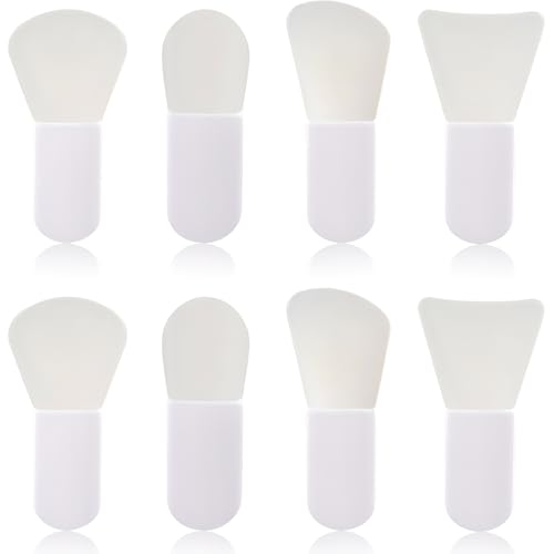 Zoolinn Mini Silicone Face Mask Applicator Brushes Set - 8PCS Portable Skincare Tools