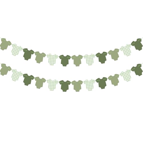 Green Bodysuit Birthday Banner | Baby Shower Decorations
