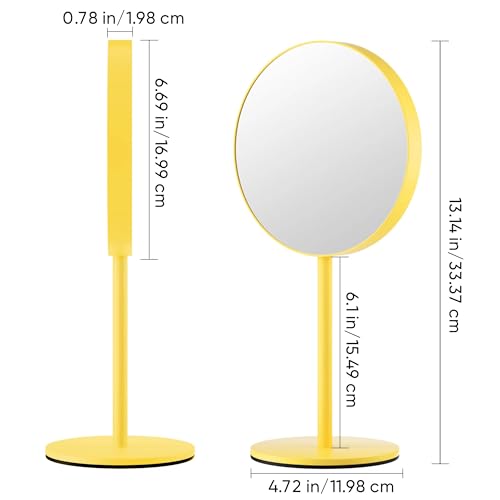 Dual-Sided 6.5 Inch Makeup Mirror - 5X & 1X Magnification