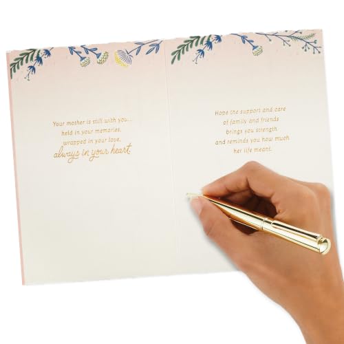 Hallmark Sympathy Card for Loss of Mom - A Mom's Love Never Ends, 5x7.2"