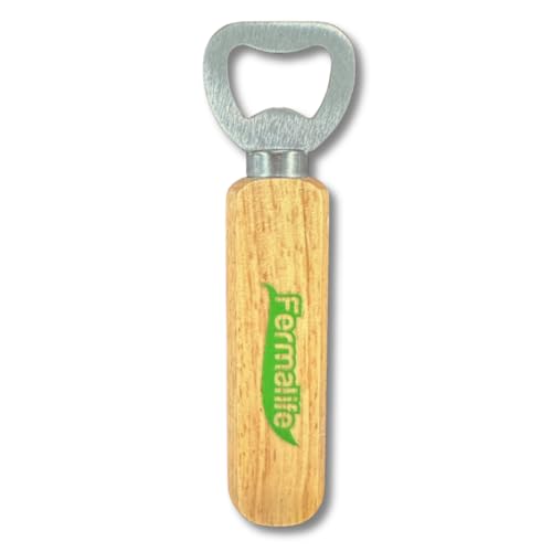 FERMALIFE Wooden Bottle Opener - Portable & Engraveable, Magnetic Back