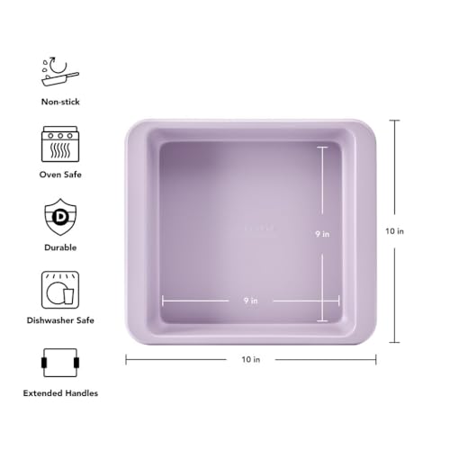 KitchenAid 9-Inch Nonstick Square Cake Pan - Wildflower Aluminized Steel