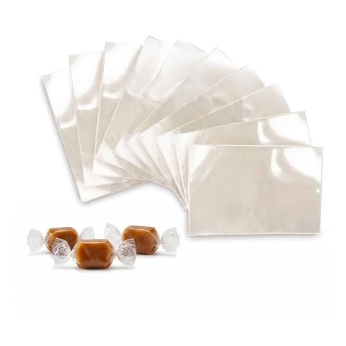 Fiesta Wraps 600-Pack Clear Cellophane Candy Wrappers, 2.5 x 3.5 Inch