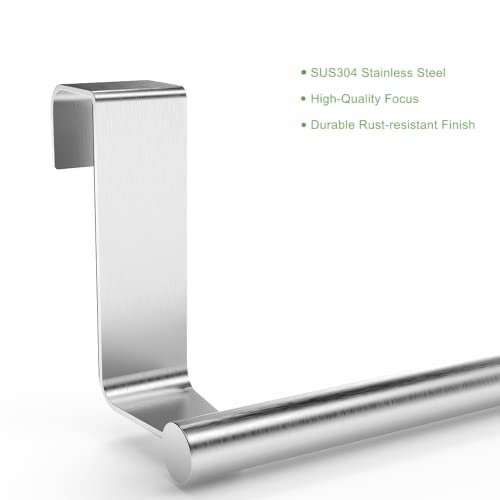 9" Over The Cabinet Towel Bar Holder - Stainless Steel (Silver) - 2 Pack