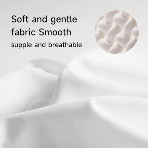 BEITE 4-Pack Zippered Pillow Protectors, White, Standard 20x30 Inches