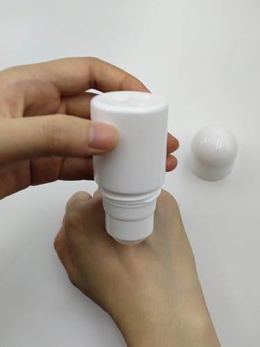 Empty Plastic Roll-On Bottles with Removable Cap for DIY Deodorant and Essential Oils 4-Pack