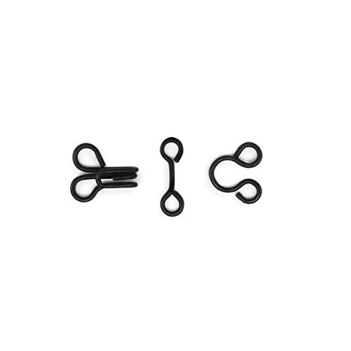Dritz Size 0 Black Hook & Eye Closures - 14 Sets for Sewing