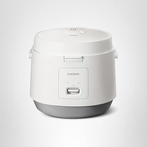 CUCKOO Basic Rice Cooker 10-Cup Uncooked / 20-Cup Cooked, Large Rice Maker and Warmer with Nonstick Inner Pot, Easy to Use with Auto Keep Warm, Includes Steam Tray, White (CR-1095)