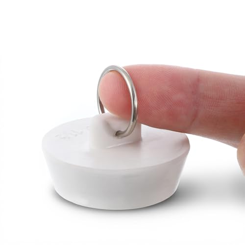 2 PCS Rubber Bathtub Drain Stopper, Fits 1-3/8 Inch to 1-1/2 Inch Drains