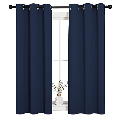 NICETOWN Navy Blackout Curtains 34"x54" - 2 Panels
