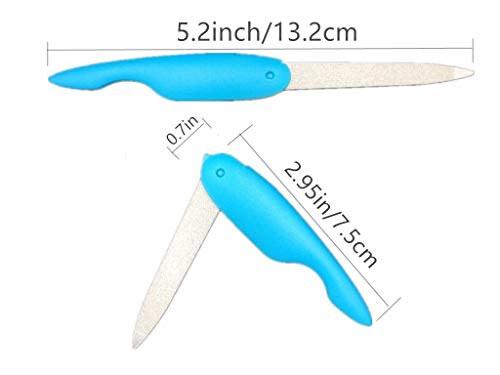 Sinen Metal Folding Nail Files Stainless Steel 3-Piece Set