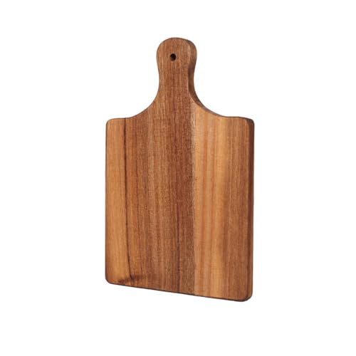 OBELGEOYA 7.7-Inch Square Acacia Wood Serving & Cutting Board with Handle
