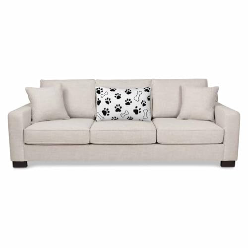 EKOBLA 20x30 Inch Dog Paw Print Throw Pillow Cover - Pack of 1, Multi-a28
