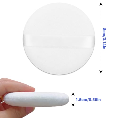 Large Powder Puffs 3.14 Inch - Soft Velvet Body & Face Makeup Puff 2 Pcs
