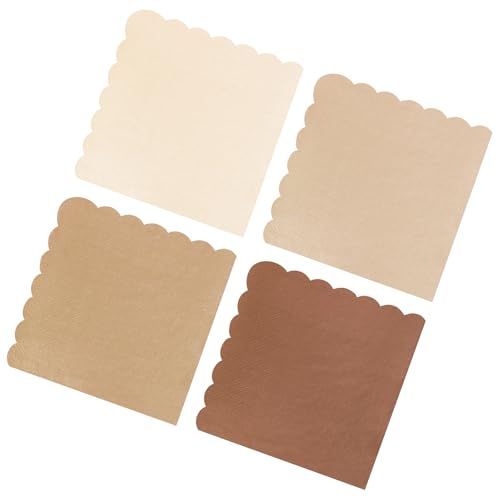 Gradient Brown Cocktail Napkins 120PCS 2-Ply Disposable Party Beverages