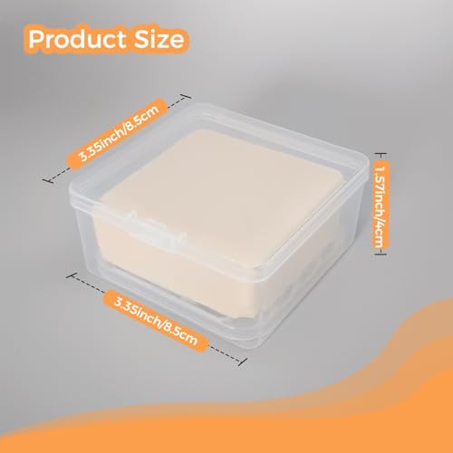 Vonpri Portable Soap Travel Case with Drain - Clear Square Soap Holder