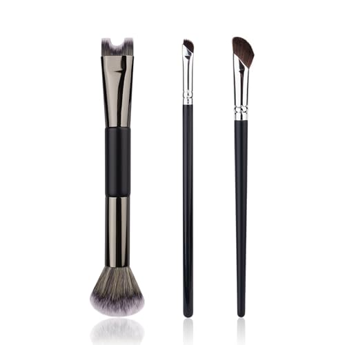 Sokfone Dual-End Nose Contour Brush, 2-in-1 Angled Makeup Brush for Sculpting