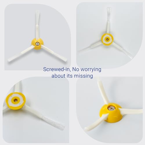 Replacement Side Brushes for iRobot Roomba 500-900 Series, 6-Pack
