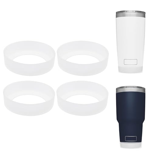 4 PCS Silicone Boot for 20 oz 30 oz, Silicone Tumbler Boot Sleeve Non-Slip Heat-Resistant Water Bottle Boot for Coffee Mug Cup