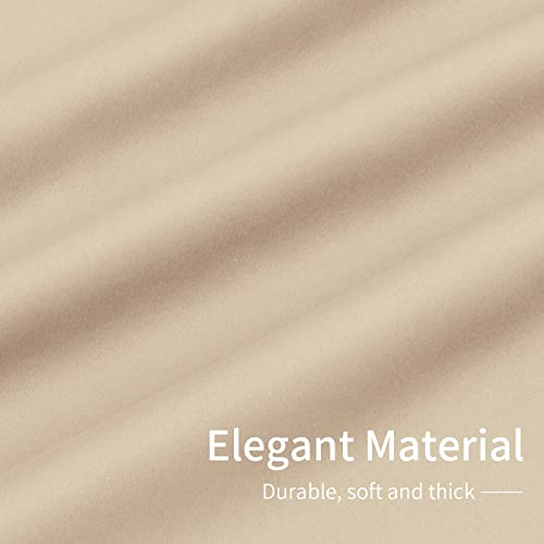 Easy-Going Thermal Blackout Curtains - 42x54 Inch Beige Panels, Set of 2