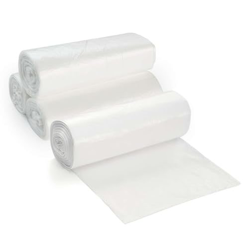 ProCure 7-10 Gallon Clear Heavy-Duty Trash Can Liners - 50 Pack, Lightweight, 8 Micron