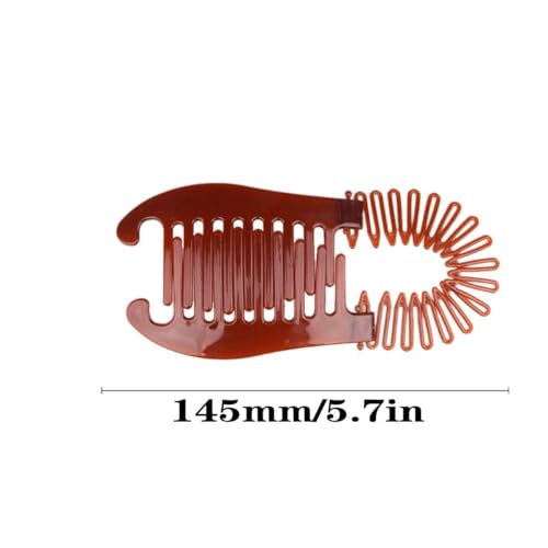 ZLmoue 3Pcs Colorful Interlocking Plastic Banana Hair Clips