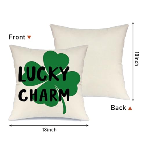 St. Patrick's Day Buffalo Plaid Pillow Covers 18x18 - Set of 4
