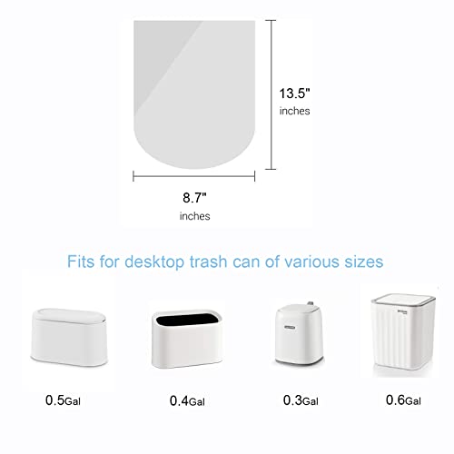 SUBEKYU Mini Trash Bags - 105 Count Unscented White Bags for Desktop Wastebaskets