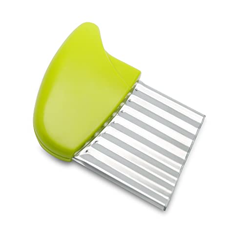 Luomorgo Stainless Steel Crinkle Cutter Knife - Wavy Vegetable Slicer