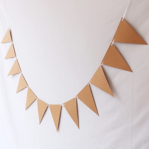 DIY Kraft Card Banner Set - 36 Triangular Flags for Party Decorations
