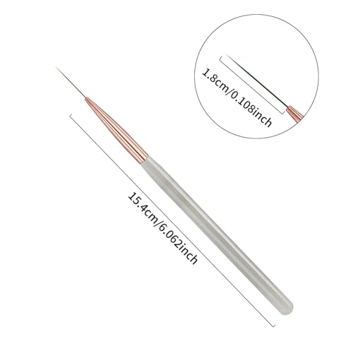 5-Piece Ultra-Fine Nail Liner Brush Set for Art Detailing & French Tips