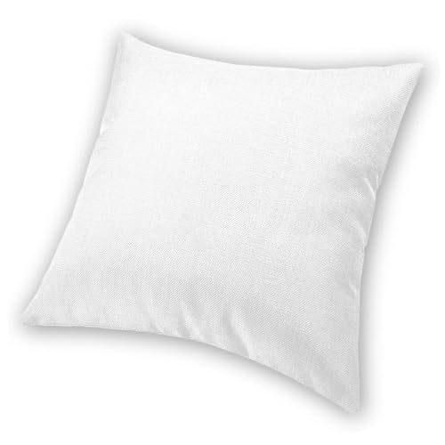 Personalized 18x18 Inch Photo & Logo Pillow Cover - White, Customizable