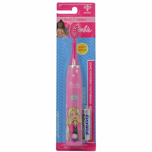 Brush Buddies Barbie Electric Toothbrush for Kids, Soft Bristles & Sonic Power