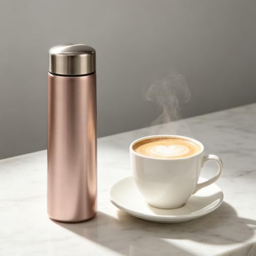8.5oz Slim Insulated Stainless Steel Bottle with Sleeve - Rose Mini Tumbler